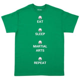 Casual short sleeved t-shirt EAT. SLEEP. MARTIAL ARTS. REPEAT Adult